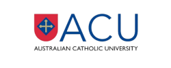 A logo of ACU in the higher education sector.