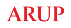 A logo of ARUP in the engineering and design sector.