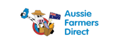 A logo of Aussie Farmers in the agricultural retail sector.