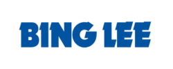 A logo of Bing Lee in the consumer electronics retail sector.